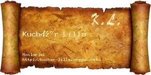 Kuchár Lilla névjegykártya